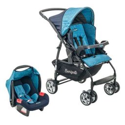 Carrinho de Bebê Rio K Geo com Bebê Conforto Touring Evolutin Se Burigotto Azul - 1 Carrinho de Bebê Rio K Geo com Bebê Conforto Touring Evolutin Se Burigotto Azul - 1