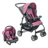Carrinho de Bebê Rio K Geo com Bebê Conforto Touring Evolutin SE Burigotto Rosa - 1