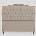Ver imagem 2 de Cabeceira Cama Casal Greta 140cm Estofada Bouclê Design Clássico