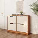 Ver imagem 1 de Sapateira Madri com 4 Gavetas 110x92cm Creme/Freijó 250706
