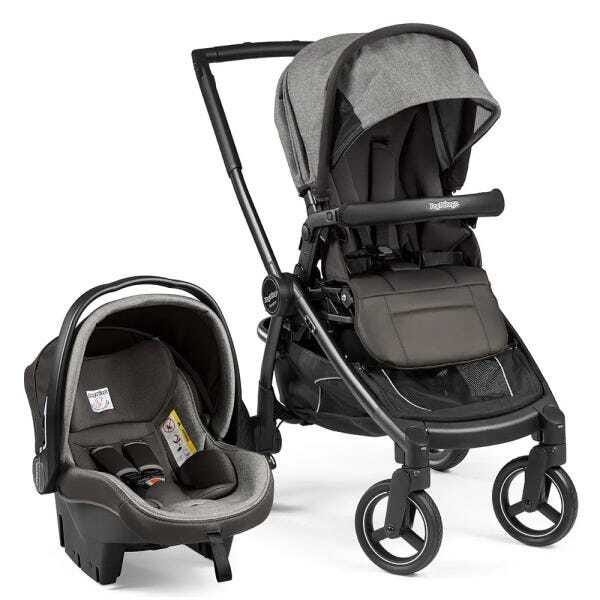 Carrinho Travel System Peg-Pérego Família Team I - Cinza | MadeiraMadeira
