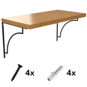 Ver imagem 3 de Prateleira Suspensa Mão Francesa Côncavo 30x60cm