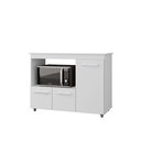 Ver imagem 2 de Balcão Multiuso Liza 114m 3 Portas com Nicho para Forno/microondas - Branco Móblis