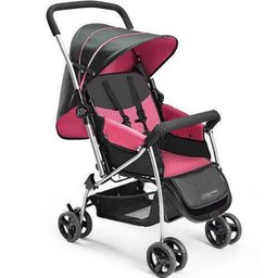 Carrinho De Bebê Berço Flip Rosa Multikids Baby - 1