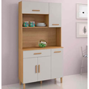 Ver imagem 2 de Cozinha Modulada Slim 5 Portas 1 Gaveta Cinamomo Off White Formimóveis