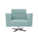 Ver imagem 5 de Poltrona Sala Decorativa Elisa Base Giratória Cromada Cotelê Ext/veludo Menta D03 - D’Rossi