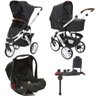 Carrinho de Bebê Salsa 3 Rodas Piano (Preto) + Moisés + Bebê Conforto + Base Isofix - ABC Design - 1