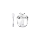 Ver imagem 1 de Açucareiro de Vidro c/ Colher Butterfly 8,5x8,5x11cm