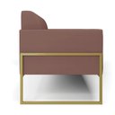Ver imagem 4 de Sofá Namoradeira Base Industrial Alta Dourado Marisa Veludo D03 - D’Rossi Rose