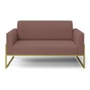 Ver imagem 3 de Sofá Namoradeira Base Industrial Alta Dourado Marisa Veludo D03 - D’Rossi Rose