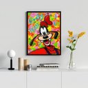 Ver imagem 2 de Quadro Decorativo Arte Grafite Pateta 45x34cm:madeira Preta