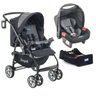 Carrinho de Bebê AT6 K + Bebê Conforto Preto / Cinza + Base - Burigotto - 1