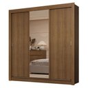 Ver mais imagens de Guarda-roupa Casal 3 Portas de Correr com Espelho 2 Gavetas Rustic Sublime Madesa Rustic