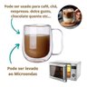 Kit 4x Caneca Vidro Duplo Xícara Parede Dupla Café Chá 260ml - 5