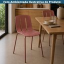 Ver imagem 2 de Cadeira Linea Estrutura em Aço Assento em Polipropileno Terracota Blush Rivatti Móveis