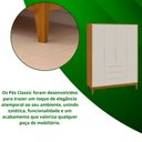 Ver imagem 6 de Roupeiro Elfe Classic 4 Portas 3 Gavetas Areia Fosco com Savana - Moveisaqui