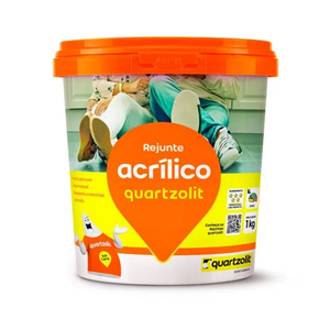 Rejunte Quartzolit Acrílico 1kg Cinza Platina