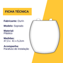 Ver imagem 3 de Assento Tampa para Vaso Sanitário Plus Compatível Thema Cor Branco Durín