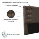 Ver imagem 4 de Cabeceira Cama Box Casal 140cm e Recamier Gênova Veludo Marrom S04 - D'Rossi