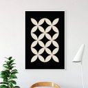 Ver imagem 1 de Quadro Bauhaus Abstrato Preto e Bege 33x24cm:madeira Preta