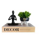 Ver imagem 1 de Livro decorativo, vaso tripé e mulher meditando na cor preta
