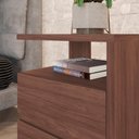Ver imagem 4 de Kit 2 Mesas de Cabeceira 2 Gavetas 48 Cm Campeche Henn Castanho