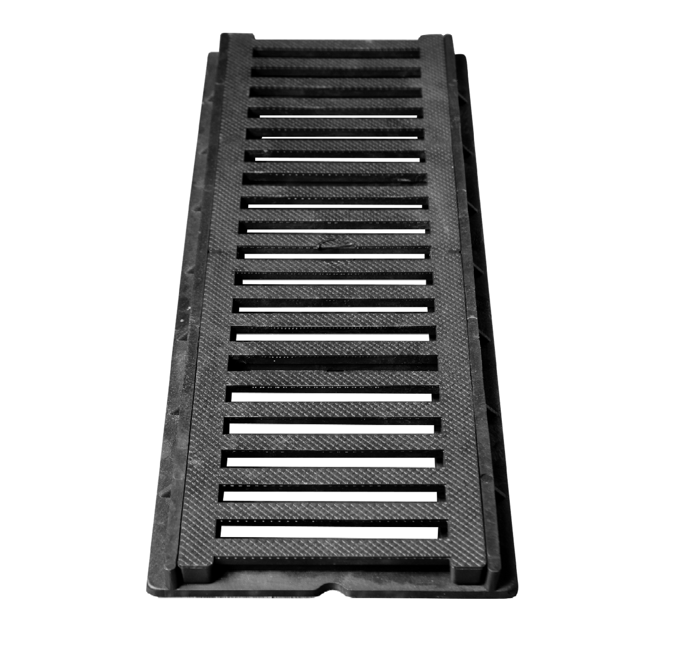 Kit 2 Grelha Ralo Para Drenagem Água 15x50cm Com Suporte Pvc - 2