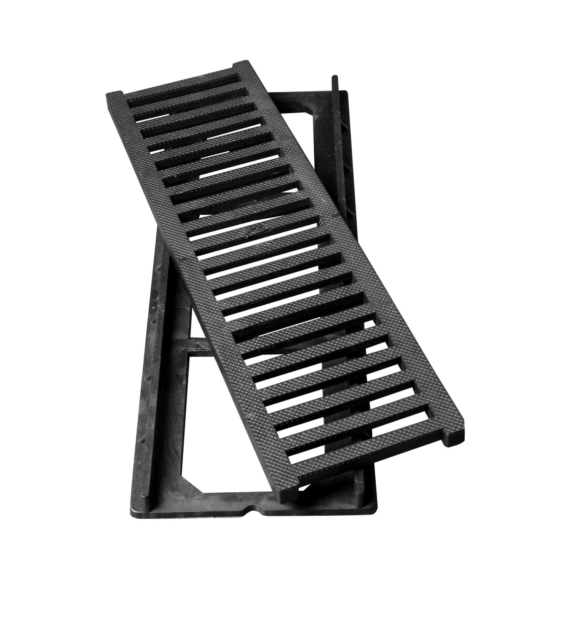 Kit 2 Grelha Ralo Para Drenagem Água 15x50cm Com Suporte Pvc - 1