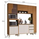 Ver imagem 4 de Cozinha Venaly 4 Peças com Paneleiro 1 Porta Cinamomo/off White - Móveis Henn