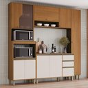 Ver imagem 5 de Cozinha Venaly 4 Peças com Paneleiro 1 Porta Cinamomo/off White - Móveis Henn