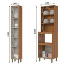 Ver imagem 3 de Cozinha Venaly 4 Peças com Paneleiro 1 Porta Cinamomo/off White - Móveis Henn