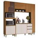 Ver imagem 1 de Cozinha Venaly 4 Peças com Paneleiro 1 Porta Cinamomo/off White - Móveis Henn