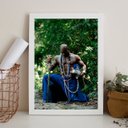 Ver imagem 1 de Quadro Fotografia Ogum 33x24cm:madeira Preta