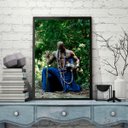 Ver imagem 2 de Quadro Fotografia Ogum 33x24cm:madeira Preta