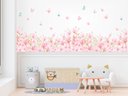 Ver imagem 1 de Adesivo de Parede Infantil Florais Boho Rosa