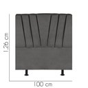 Ver imagem 2 de Cabeceira Estofada Bélgica 100cm Solteiro Para Cama Box Quarto Corino Cinza - Gat Magazine