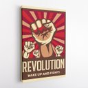 Ver imagem 2 de Quadro Revolution Revolução Punho Vermelho Canvas 60x40cm