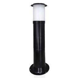 Poste Balizador Luminária Sítio Jardim 50cm Preto + Lâmpada - 2