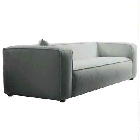 Sofá 3 Lugares 200cm Orgânico Luxo Recepção Cecília Bouclé - Adj Decor