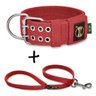 Kit Coleira Segura para Cachorro Tradicional com Guia Vermelho G - 1