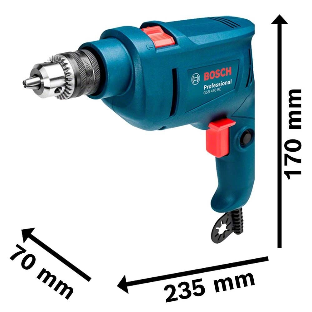 Furadeira Bosch com Impacto 3/8" GBS 450 RE 450W 127V 06011B50D0-000 - 4