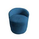 Ver imagem 3 de Poltrona Decorativa Yara Orgânica Bouclé Azul Marinho
