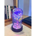 Ver imagem 5 de Kit 2 Rosa Metalizada Ursinho na Cúpula Led Luminária Redoma