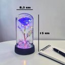 Ver imagem 7 de Kit 2 Rosa Metalizada Ursinho na Cúpula Led Luminária Redoma