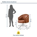 Ver imagem 3 de Kit 2 Poltronas Giratórias Corino Base Alumínio Juliana