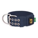 Ver imagem 2 de Coleira para Cachorro Medio Grande Porte Tradicional e Guia Azul Marinho G