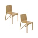 Ver imagem 3 de Conjunto 2 Cadeiras Minimalistas Empilhaveis Vermont Fratini