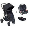 Carrinho Travel System Soul com Bebê conforto Preto + Base - Burigotto - 1