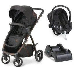 Carrinho de Bebê Maly Black Copper + Bebê Conforto Cocoon + Base - Dzieco - 1