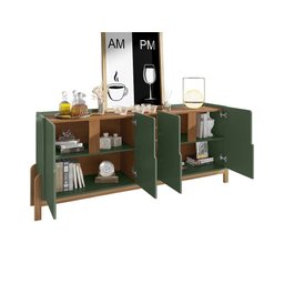 Buffet Lizz com Adega 190cm Verde Oliva Cedro Casa D - 2
